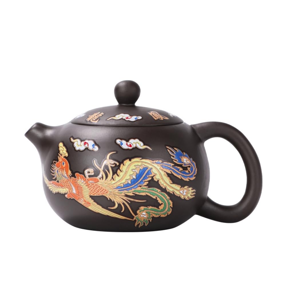 茶壺 Amazon.com: DINGHONGLI 變色茶壺手工龍鳳變色紫砂茶壺紫砂茶組